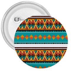 Tribal Design In Retro Colors 3  Button by LalyLauraFLM