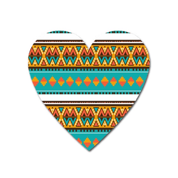 Tribal design in retro colors Magnet (Heart)