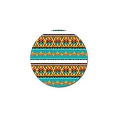 Tribal Design In Retro Colors Golf Ball Marker