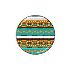 Tribal Design In Retro Colors Hat Clip Ball Marker (4 Pack)