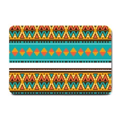 Tribal Design In Retro Colors Small Doormat