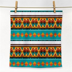 Tribal Design In Retro Colors Face Towel by LalyLauraFLM