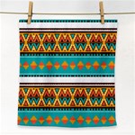 Tribal design in retro colors Face Towel Front