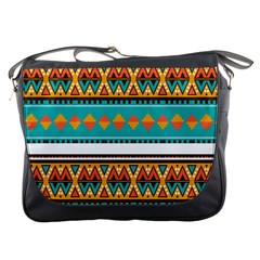 Tribal Design In Retro Colors Messenger Bag