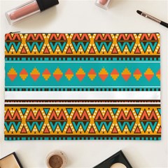 Tribal Design In Retro Colors Cosmetic Bag (xxl) by LalyLauraFLM