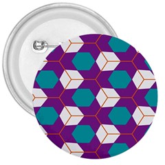 Cubes In Honeycomb Pattern 3  Button