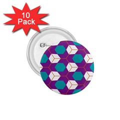 Cubes In Honeycomb Pattern 1 75  Button (10 Pack) 