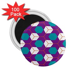 Cubes In Honeycomb Pattern 2 25  Magnet (100 Pack) 