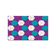 Cubes In Honeycomb Pattern Sticker (rectangular)