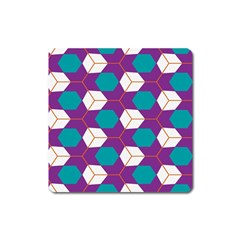 Cubes In Honeycomb Pattern Magnet (square)