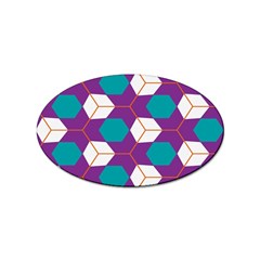 Cubes In Honeycomb Pattern Sticker Oval (10 Pack) by LalyLauraFLM