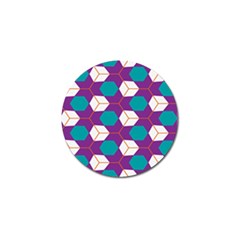 Cubes In Honeycomb Pattern Golf Ball Marker (10 Pack)