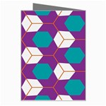 Cubes in honeycomb pattern Greeting Card Right