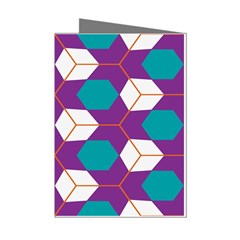 Cubes In Honeycomb Pattern Mini Greeting Cards (pkg Of 8)