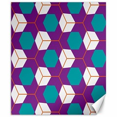 Cubes In Honeycomb Pattern Canvas 8  X 10  by LalyLauraFLM