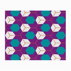 Cubes In Honeycomb Pattern Small Glasses Cloth (2 Sides)