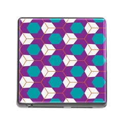 Cubes In Honeycomb Pattern Memory Card Reader (square)