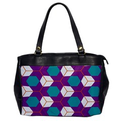 Cubes In Honeycomb Pattern Oversize Office Handbag by LalyLauraFLM