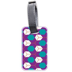 Cubes In Honeycomb Pattern Luggage Tag (two Sides)