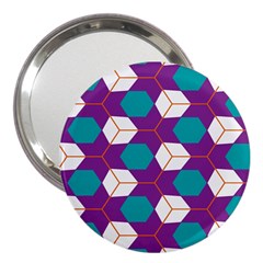 Cubes In Honeycomb Pattern 3  Handbag Mirror