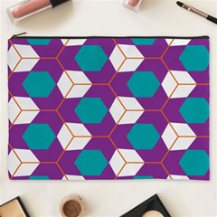 Cubes In Honeycomb Pattern Cosmetic Bag (xxxl) by LalyLauraFLM