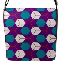 Cubes In Honeycomb Pattern Flap Closure Messenger Bag (s)