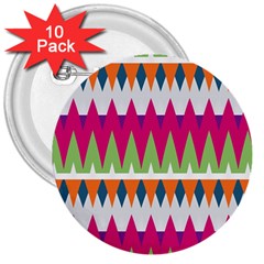 Chevron Pattern 3  Button (10 Pack)