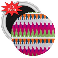 Chevron Pattern 3  Magnet (10 Pack)