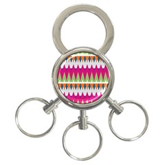 Chevron Pattern 3-ring Key Chain by LalyLauraFLM