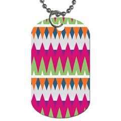 Chevron Pattern Dog Tag (one Side)