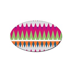 Chevron Pattern Sticker Oval (10 Pack)