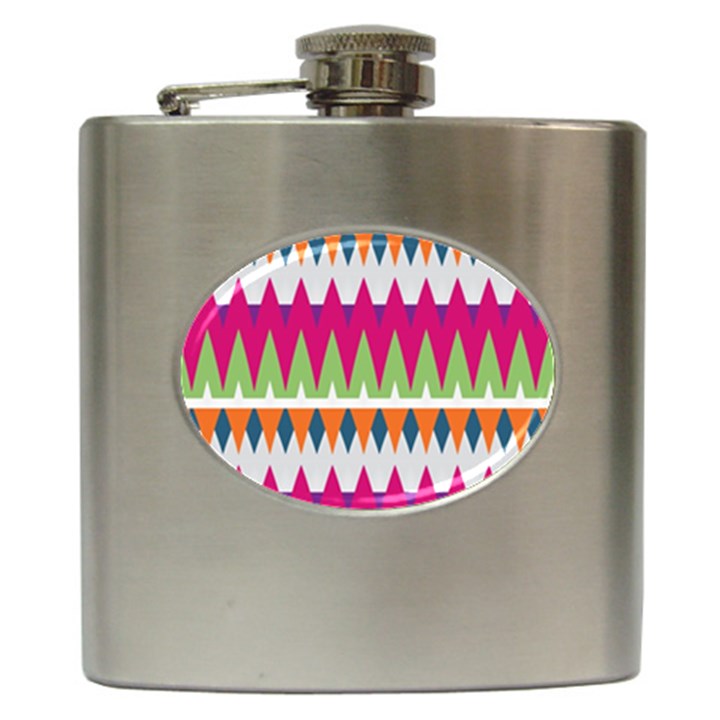 Chevron pattern Hip Flask (6 oz)