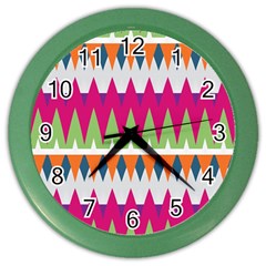 Chevron Pattern Color Wall Clock