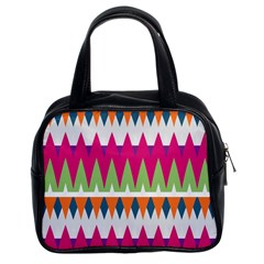 Chevron Pattern Classic Handbag (two Sides) by LalyLauraFLM