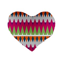 Chevron Pattern Standard 16  Premium Heart Shape Cushion 