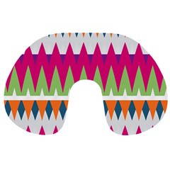 Chevron Pattern Travel Neck Pillow by LalyLauraFLM