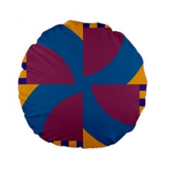 Blue Flower Standard 15  Premium Round Cushion  by LalyLauraFLM