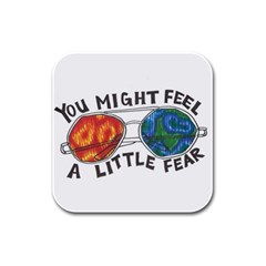 Little Fear Rubber Square Coaster (4 Pack) 