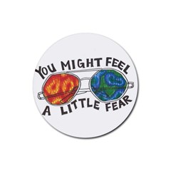 Little Fear Rubber Round Coaster (4 Pack) 