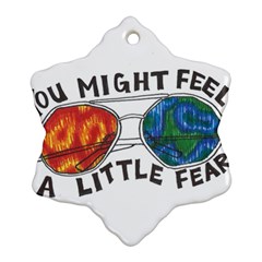 Little Fear Snowflake Ornament (2-side) by northerngardens