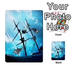 Awesome Ship Wreck With Dolphin And Light Effects Multi-purpose Cards (rectangle) 