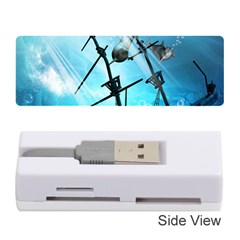 Awesome Ship Wreck With Dolphin And Light Effects Memory Card Reader (stick) 