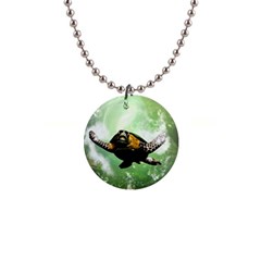 Wonderful Sea Turtle With Bubbles Button Necklaces by FantasyWorld7