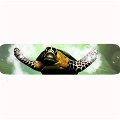 Wonderful Sea Turtle With Bubbles Large Bar Mats by FantasyWorld7