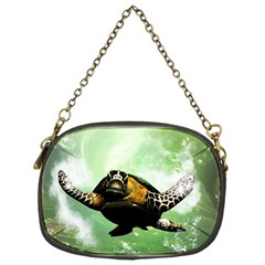 Wonderful Sea Turtle With Bubbles Chain Purses (one Side)  by FantasyWorld7