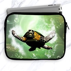 Wonderful Sea Turtle With Bubbles Apple Ipad 2/3/4 Zipper Cases