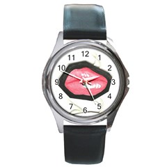 Troislips0002 Round Metal Watches