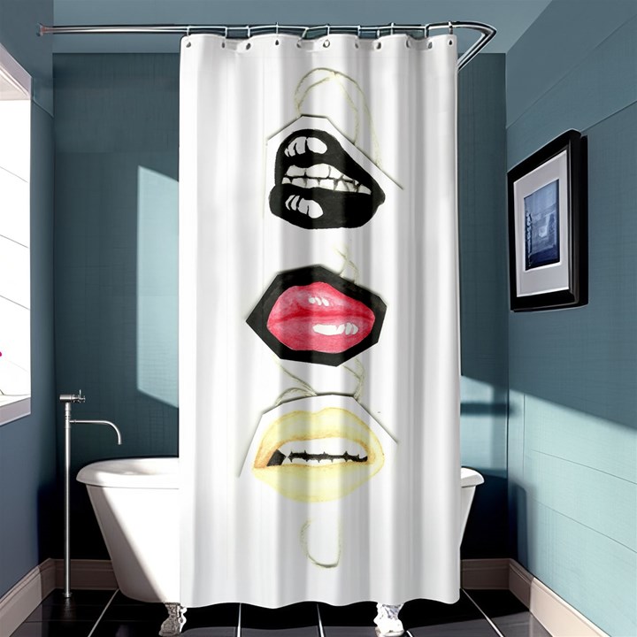 Troislips0002 Shower Curtain 36  x 72  (Stall) 