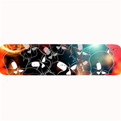 Black Skulls On Red Background With Sword Large Bar Mats