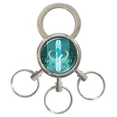 Snowboarder With Snowboard 3-ring Key Chains by FantasyWorld7